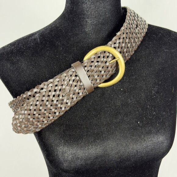 Vintage Gap 100% Leather Lattice Waist Belt - Women’s S - Picture 1 of 5